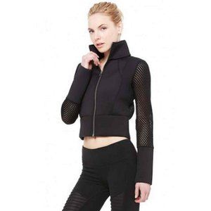 Alo Yoga Mesh Crop Zip Up